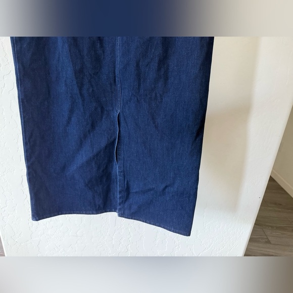 Uniqlo|Classic Midi Denim Skirt in dark wash,high waisted•XS & stretchy pull-on - Picture 8 of 15